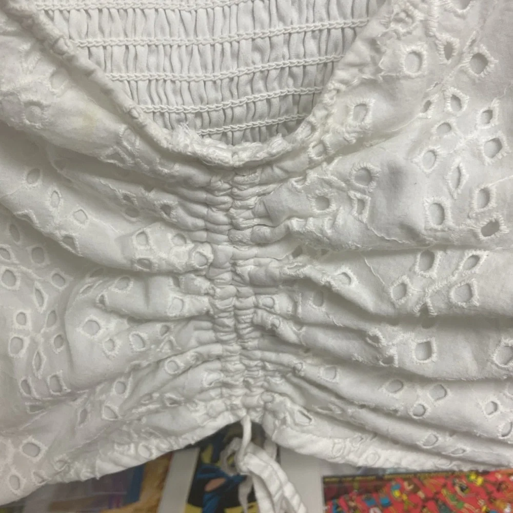 Hollister White Eyelet Puff Sleeve Top - Picture 3 of 7